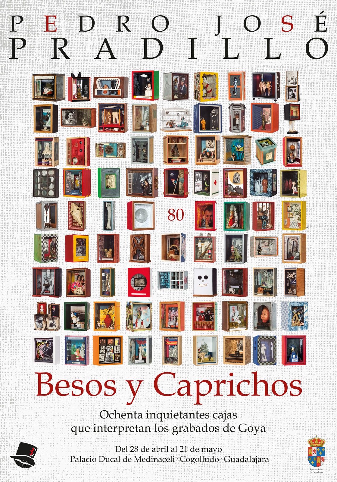 BESOS Y CAPRICHOS. PEDRO JOSÉ PRADILLO. 80 inquietantes cajas que interpretan los grabados de Goya